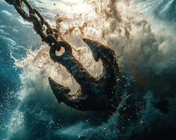 an anchor on the seafloor representing security